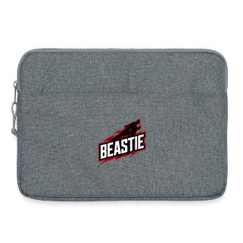 Logo de la Bestialité - Sacoche pour ordinateur portable 15 pouces - gris chiné - Devant