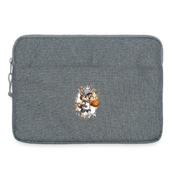 Fox héros du basket en look de loisir - Sacoche pour ordinateur portable 15 pouces - gris chiné - Devant