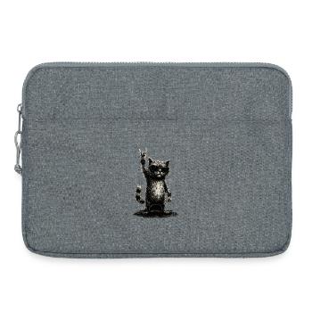 Lunettes de soleil Grunge Chat Chat Rockhand - Sacoche pour ordinateur portable 15 pouces - gris chiné - Devant