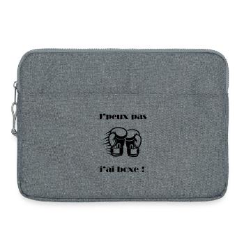 I can't I boxed! – Combat sports humor - Laptop bag 15" - heather grey - Front