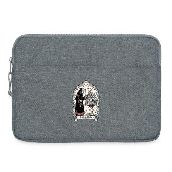 Baba Yaga Art populaire slave sombre - Sacoche pour ordinateur portable 15 pouces - gris chiné - Devant