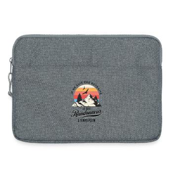 Full-time hiker not retired - Laptop bag 15" - heather grey - Front