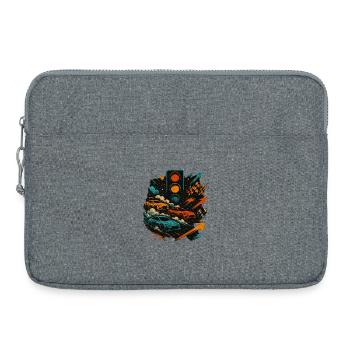 Racing Car Shirt, Tuning Racing Motif - Laptop bag 15" - heather grey - Front
