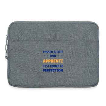 Einen Lehrling verpassen – Perfektion - Laptoptasche 15" - Grau meliert - Vorne