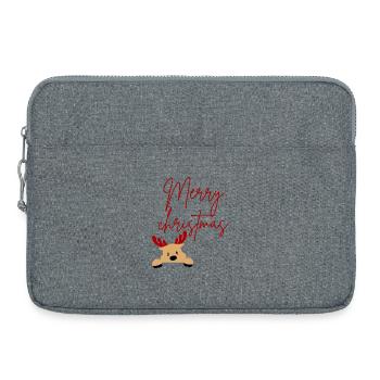 Frohe Weihnachten - Laptoptasche 15" - Grau meliert - Vorne