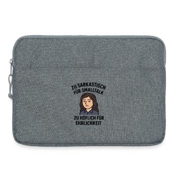 Trop poli, trop honnête - diction comique pour les femmes - Sacoche pour ordinateur portable 15 pouces - gris chiné - Devant