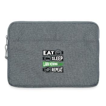 Eat Sleep Lawn Mowing Repeat - Laptoptasche 15" - Grau meliert - Vorne
