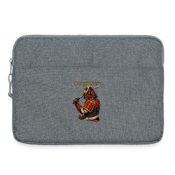 Samurai Krieger Japan Rüstung Bushido-Design - Laptoptasche 15" - Grau meliert - Vorne