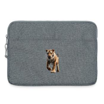 Säbelzahntiger Smilodon Raubkatze Säbelzahn Tiger - Laptoptasche 15" - Grau meliert - Vorne