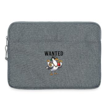 Gesuchte Möwe Mit Pommes Und Fischbrötchen - Laptoptasche 15" - Grau meliert - Vorne
