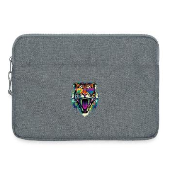 Säbelzahntiger Smilodon Raubkatze Säbelzahn Tiger - Laptoptasche 15" - Grau meliert - Vorne