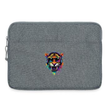 Säbelzahntiger Smilodon Raubkatze Säbelzahn Tiger - Laptoptasche 15" - Grau meliert - Vorne