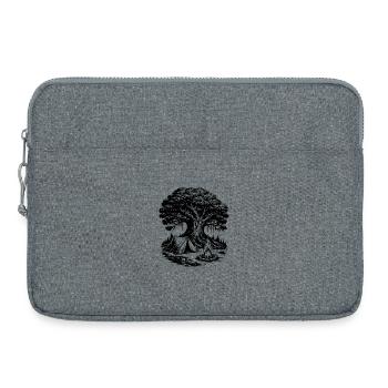 Camping Tente Arbre de la forêt - Sacoche pour ordinateur portable 15 pouces - gris chiné - Devant