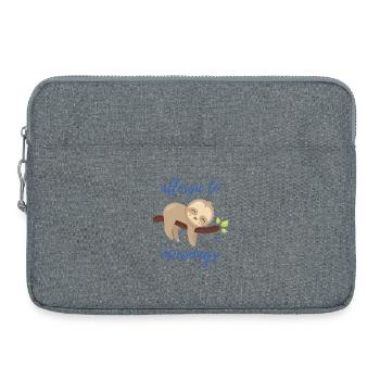 Allergique aux matins - Sacoche pour ordinateur portable 15 pouces - gris chiné - Devant