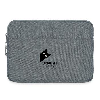Judging You Silently Corner Cat Eyes - Laptop bag 15" - heather grey - Front
