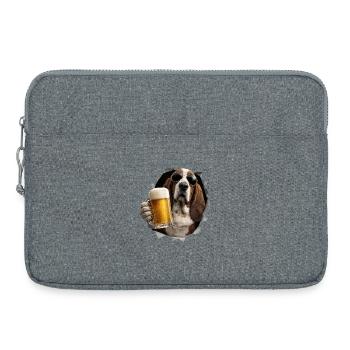 Bière Basset Hound - Sacoche pour ordinateur portable 15 pouces - gris chiné - Devant