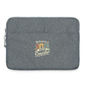 Meine Schüler: 100 Tage schlauer - Laptoptasche 15" - Grau meliert - Vorne