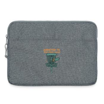 Addicted To That Chain Sound Disc Golf Basket - Laptop bag 15" - heather grey - Front