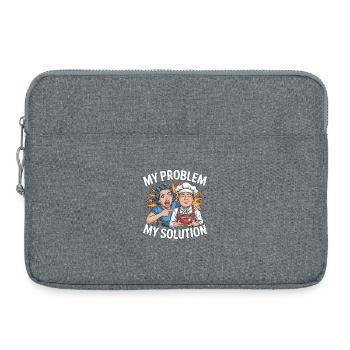 Ramen My Problem My Pictogram Dad Mom Noodle Bowl - Laptoptasche 15" - Grau meliert - Vorne