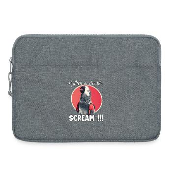 Idée de cadeau humoristique pour les gardiens de perroquets - Sacoche pour ordinateur portable 15 pouces - gris chiné - Devant