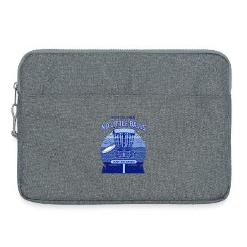 Disc Golf Pas de petites balles, juste de gros paniers à disques - Sacoche pour ordinateur portable 15 pouces - gris chiné - Devant