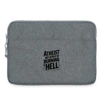 Atheist Not Afraid of Burning in Hell - Laptop bag 15" - heather grey - Front