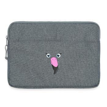 Flamant rose Kawaii Rose DIY Bird Custome - Sacoche pour ordinateur portable 15 pouces - gris chiné - Devant