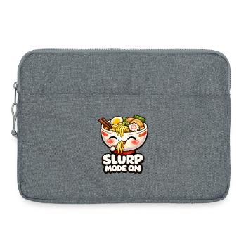 Mode Slurp sur Ramen Kawaii - Sacoche pour ordinateur portable 15 pouces - gris chiné - Devant
