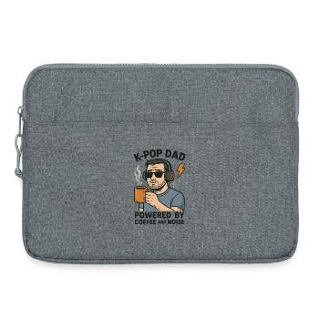 K Pop Dad alimenté par le café et le bruit - Sacoche pour ordinateur portable 15 pouces - gris chiné - Devant
