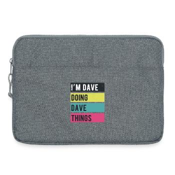 I’m Dave Doing Dave Things Retro Colors - Laptop bag 15" - heather grey - Front