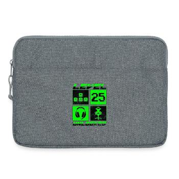 Gamer Level 25 Unlocked - Gaming - Laptoptasche 15" - Grau meliert - Vorne