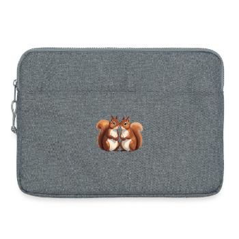 Twin Squirrel Lovers - Laptop bag 15" - heather grey - Front