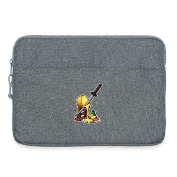 Winter Cheese Katana – Raclette Fondue Manga - Laptoptasche 15" - Grau meliert - Vorne