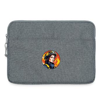 Fire Brigade Firefighter - Laptop bag 15" - heather grey - Front