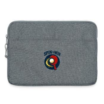 Dreh dich zum Sieg – Tischtennis - Laptoptasche 15" - Grau meliert - Vorne