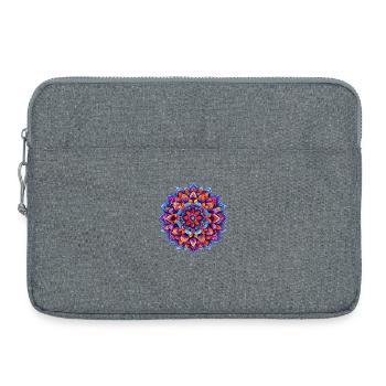 Kaleidoscope du Mandala Arc-en-ciel - Sacoche pour ordinateur portable 15 pouces - gris chiné - Devant