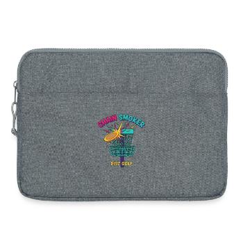 Scène de Frisbee amusant de disc golf fumeur - Sacoche pour ordinateur portable 15 pouces - gris chiné - Devant