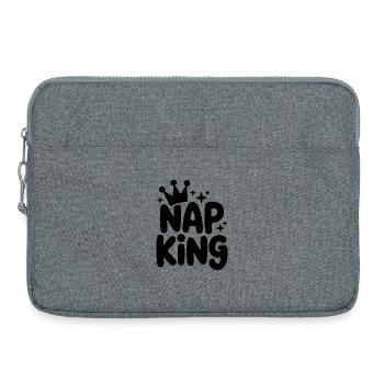 Nap King: königliche Ruhe - Laptoptasche 15" - Grau meliert - Vorne