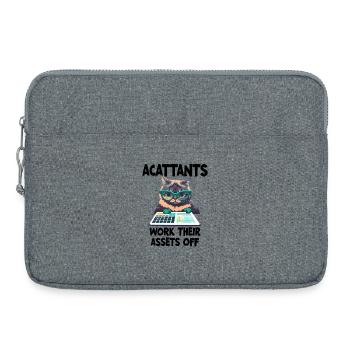 Des comptables drôles travaillent avec leurs actifs - Sacoche pour ordinateur portable 15 pouces - gris chiné - Devant