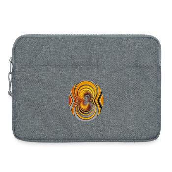 Paint Swirl Tunnel - Laptop bag 15" - heather grey - Front