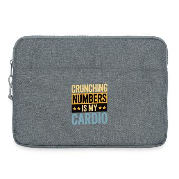 Crunching Numbers - Cardio Financial Humor - Laptop bag 15" - heather grey - Front