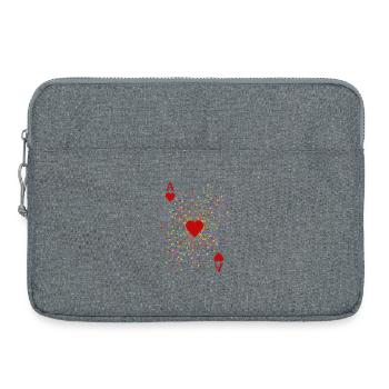 Costume de confettis Heart Ace | Déguisement de carnaval - Sacoche pour ordinateur portable 15 pouces - gris chiné - Devant