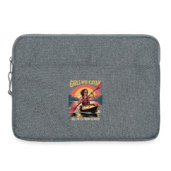 Girls Who Kayak Heaven Gift Design - Laptoptasche 15" - Grau meliert - Vorne
