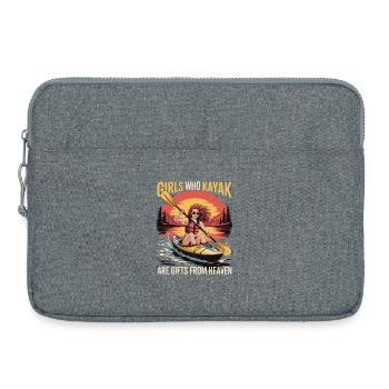 Girls Who Kayak Heaven Gift Design - Laptoptasche 15" - Grau meliert - Vorne