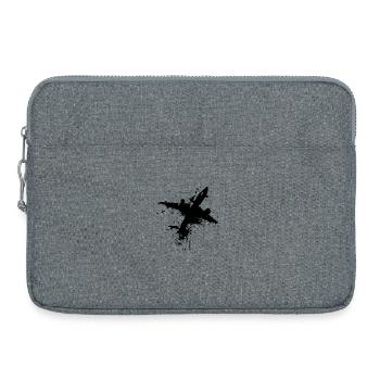 Flugzeug Zeichnung - Laptoptasche 15" - Grau meliert - Vorne