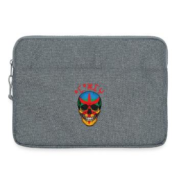 Amazigh Skull – Berber Pride Tifinagh T-Shirt - Sacoche pour ordinateur portable 15 pouces - gris chiné - Devant