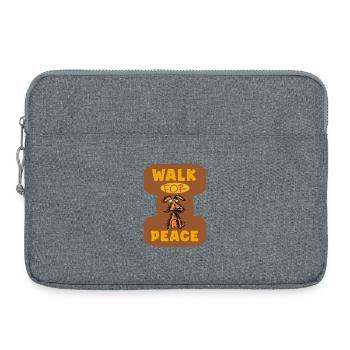 Marche pour la paix - Sacoche pour ordinateur portable 15 pouces - gris chiné - Devant