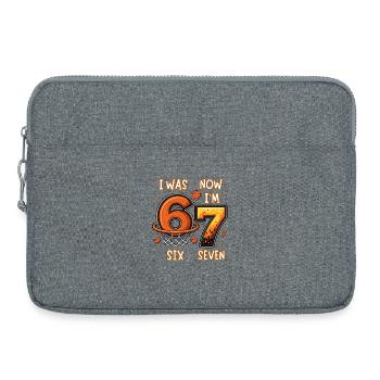 I was 6 Now Im 7 Old basketball 67 birthday shirt - Sacoche pour ordinateur portable 15 pouces - gris chiné - Devant