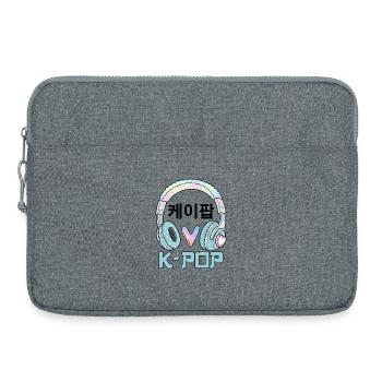 K Pop 케이팝 - Laptoptasche 15" - Grau meliert - Vorne