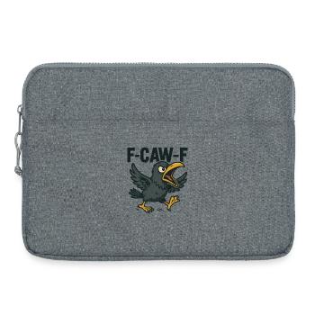 F-CAW-F Krähen Spruch - Laptoptasche 15" - Grau meliert - Vorne